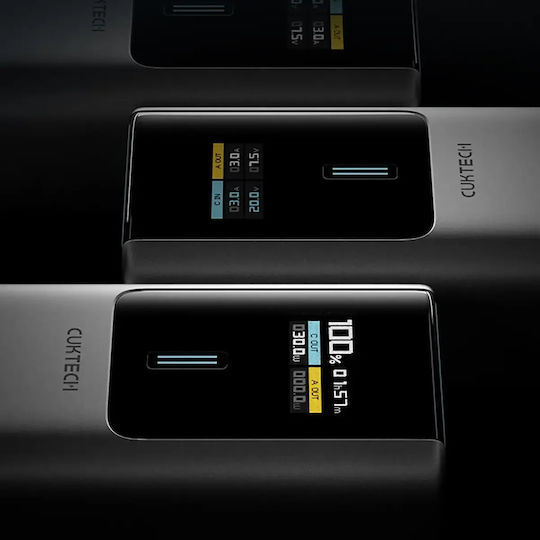 Cuktech Power Bank 10000mAh 150W με Θύρα USB-A και Θύρα USB-C Γκρι