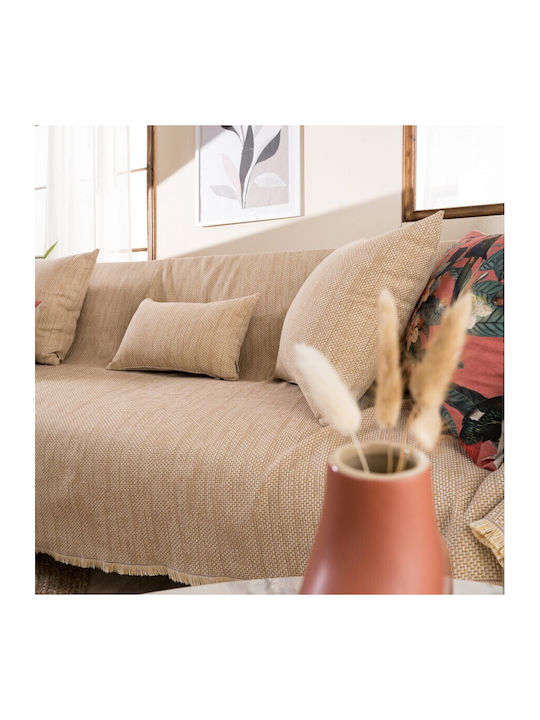 Teoran Rieti Ριχτάρι Πολυθρόνας Chenille 180x150εκ. Μπεζ