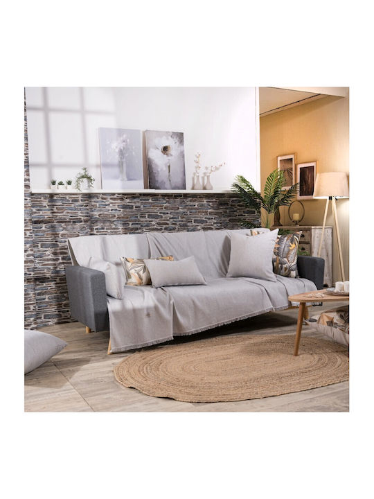 Teoran Bari Dreisitzer-Sofa Wurf Chenille 180x300cm