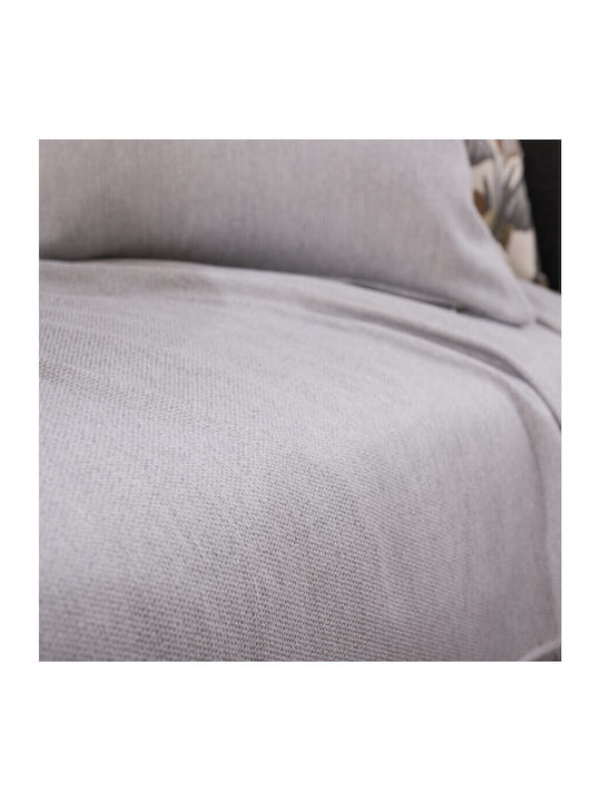 Teoran Bari Viersitzer-Sofa Überwurf Chenille 180x350cm Grau