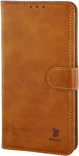 Bizon Pocket Book Synthetisches Leder / Silikon Braun (Redmi Note 15 / Poco M8)