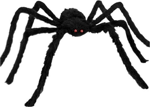 Halloween Fuzzy Spider Decoration 50 X 50 Cm Black