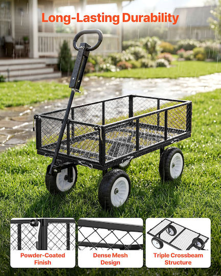 Metal Garden Cart with Maximum Load Capacity 408kg