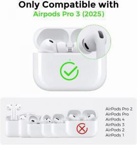 AHAstyle Wg184 Θήκη Σιλικόνης με Γάντζο σε Γκρι χρώμα για Apple AirPods Pro 3