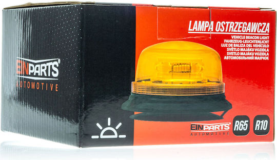 Einparts Автомобилен Маяк LED 12 / 24V Водоустойчив 10cm с Оранжева Светлина