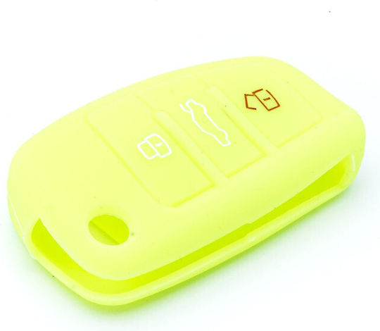 Carsafety Silicone Case Audi A3 A4 A5 A6 Q3 Q5 Q7 Tt Key Neon