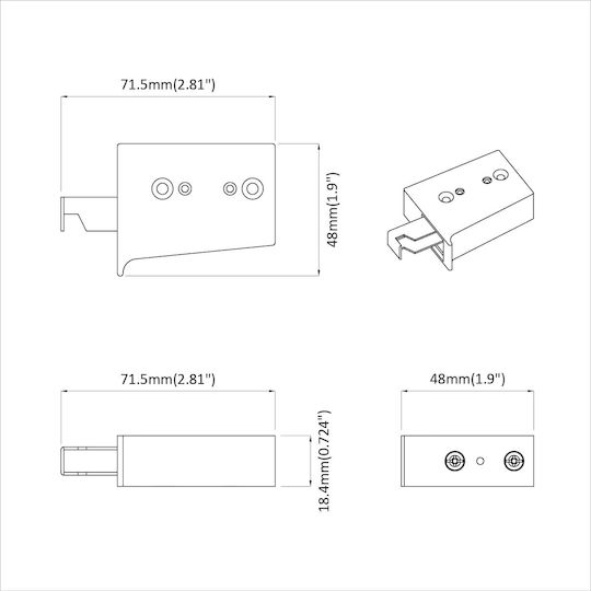 Κρεμαστός Βραχίονας Ντουλαπιού 2 Pcs Λευκό 70 X 48 X 19 Χιλ 864831 Λευκό