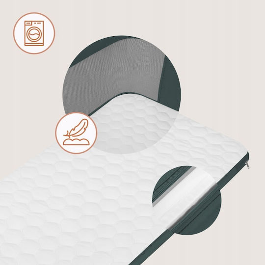 Lionelo Cradle with Mattress Side Opening and Wheels Green
