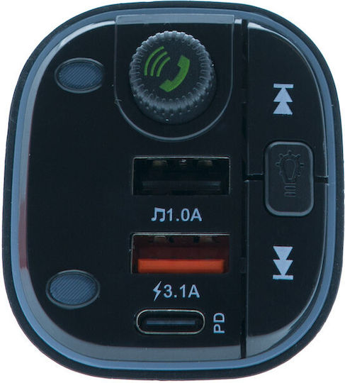 Einparts Auto FM-Transmitter mit Bluetooth USB
