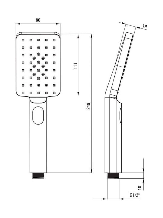 Deante Duschsäule mit Wannenbatterie Schwarze