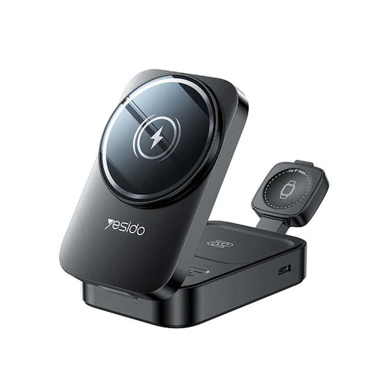 Yesido Încărcător Wireless (Qi Pad) 15W Power Delivery Negru
