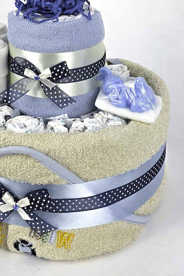 Dama Koupa Χειροποίητο Diaper Cake από Ξύλο για Αγόρι