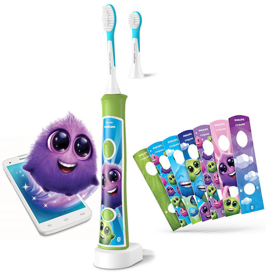 Philips Sonicare Children's Electric Toothbrush with Timer with Replacement Heads & Travel Case