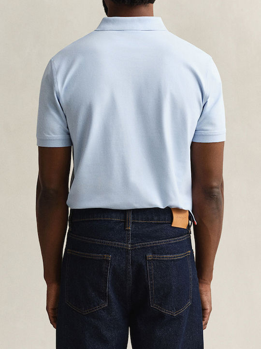 Contrast Pique Polo Μπλούζα Κοντομάνικη Lightblue