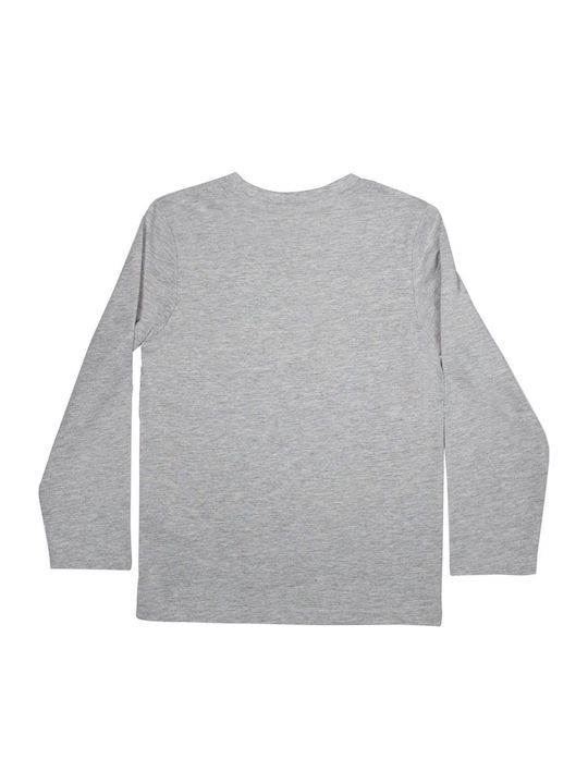 Kids Long-Sleeved Gray Melange Blouse Pokémon Character