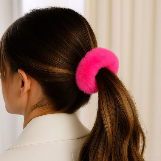 Classic Cabbage Hair In Raspberry Duvet Fur