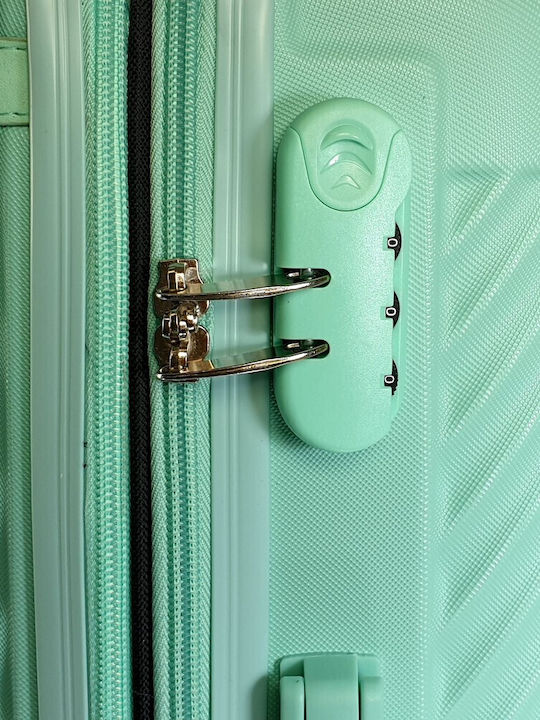 Forecast Forecast Large Hard Suitcase Turquoise with 4 Wheels Height 75cm