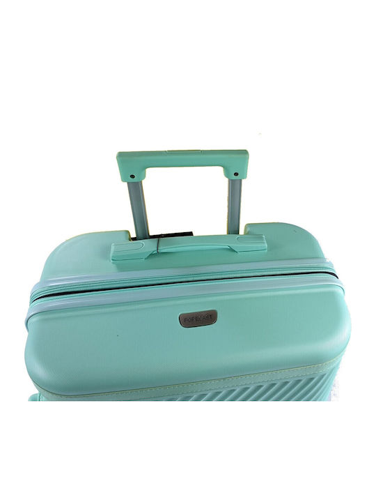 Forecast Forecast Large Hard Suitcase Turquoise with 4 Wheels Height 75cm