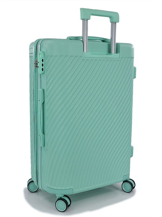 Forecast Forecast Large Hard Suitcase Turquoise with 4 Wheels Height 75cm
