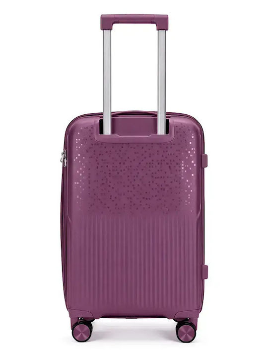 Amber Hard Purple Suitcases With 4 Wheels Set 2pcs