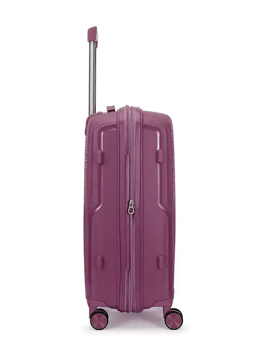 Amber Hard Purple Suitcases With 4 Wheels Set 2pcs