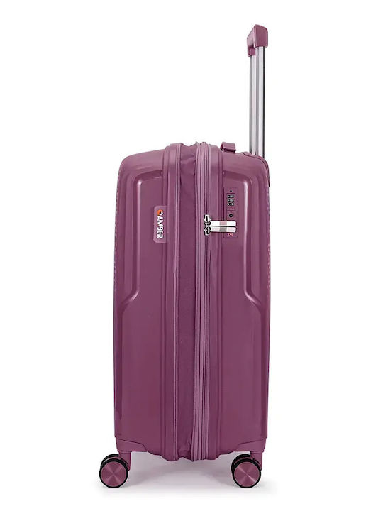 Amber Hard Purple Suitcases With 4 Wheels Set 2pcs