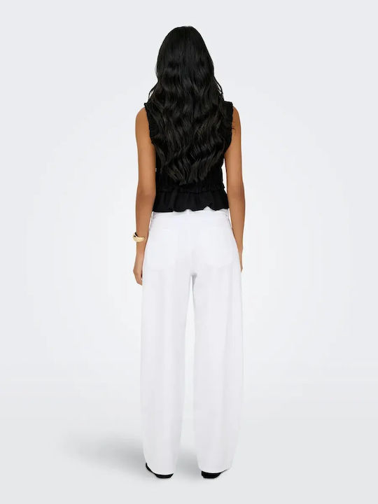 Women's Summer Linen Blouse Black