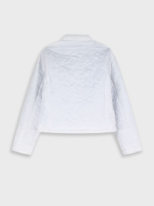 Kids Casual Short Double Sided White Jacket