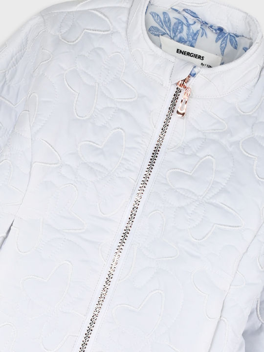 Kids Casual Short Double Sided White Jacket