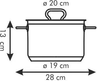 Tescoma Home Profi Deep Stainless Steel Pot 4L / 21cm