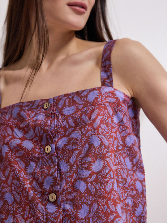 Women's Crop Top Cotton with Spaghetti Straps Anemone