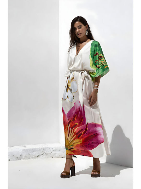 Summer Maxi Evening Dress Ecru