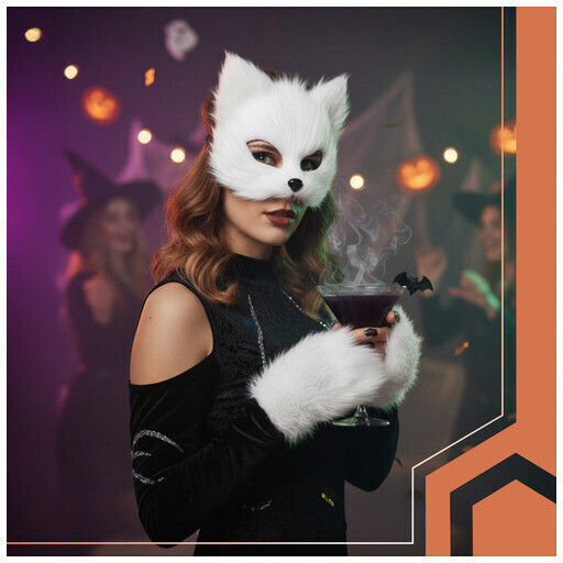 Αποκριάτικη Ουρά Λευκή για Halloween