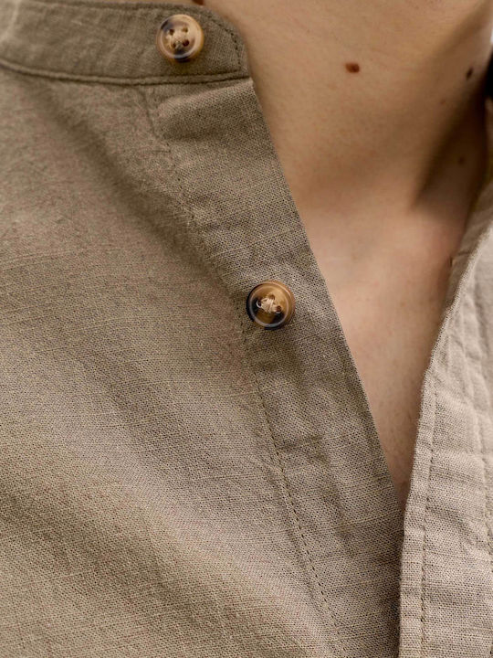 Jack & Jones Λινό Πουκάμισο Light Brown