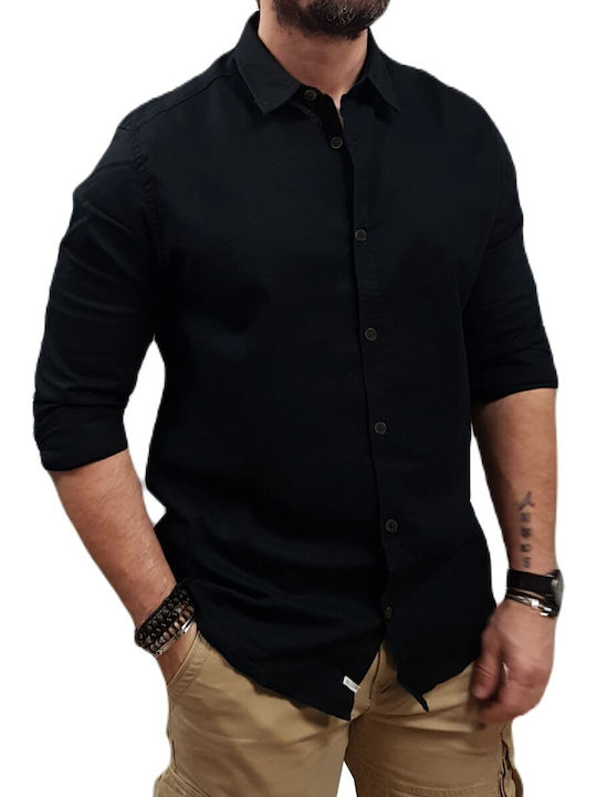 Rebase Linen Shirt Black