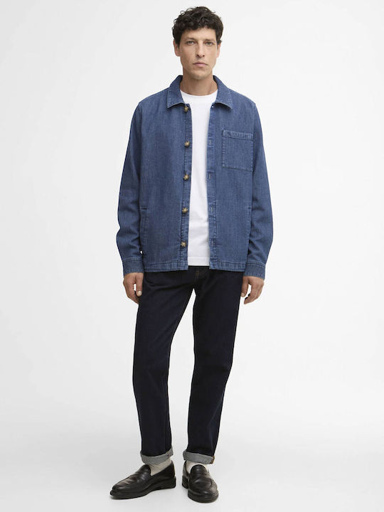 Μακρυμάνικo Βαμβακερό Overshirt Indigo