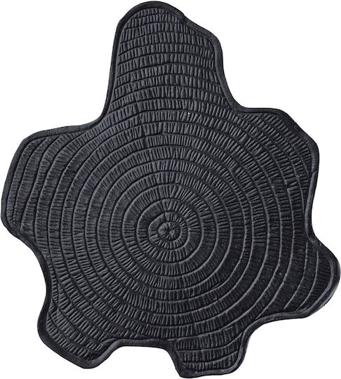 Masă Laterală Rotundă Din Aluminiu Neagră L44xL38xÎ23cm