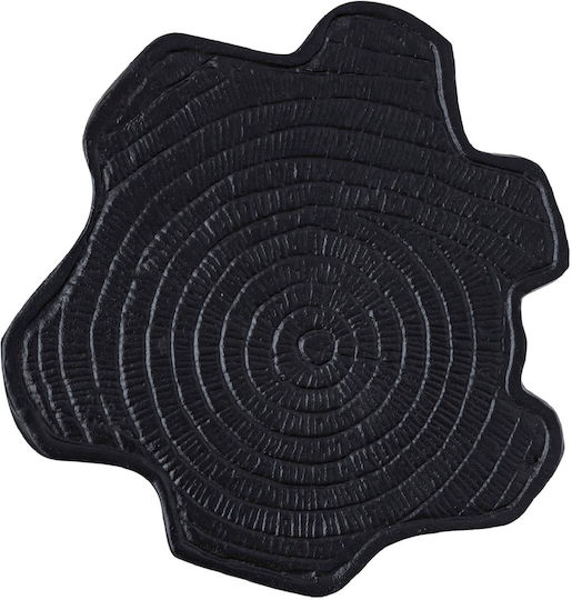 Runder Beistelltisch aus Aluminium Schwarz M37xP33xH36cm