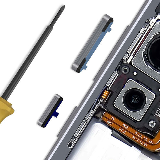 Clappio Taste De Înlocuire Buton Power Volume Galaxy S25 Fe Albastru Închis