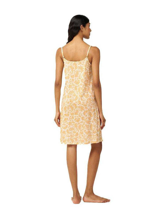 Vamp Summer Cotton Women's Nightgown Yellow Sun