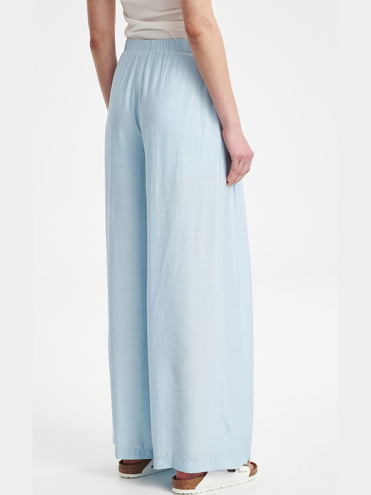 Women's High Rise Pantaloons with Rubber Band Baby Blue