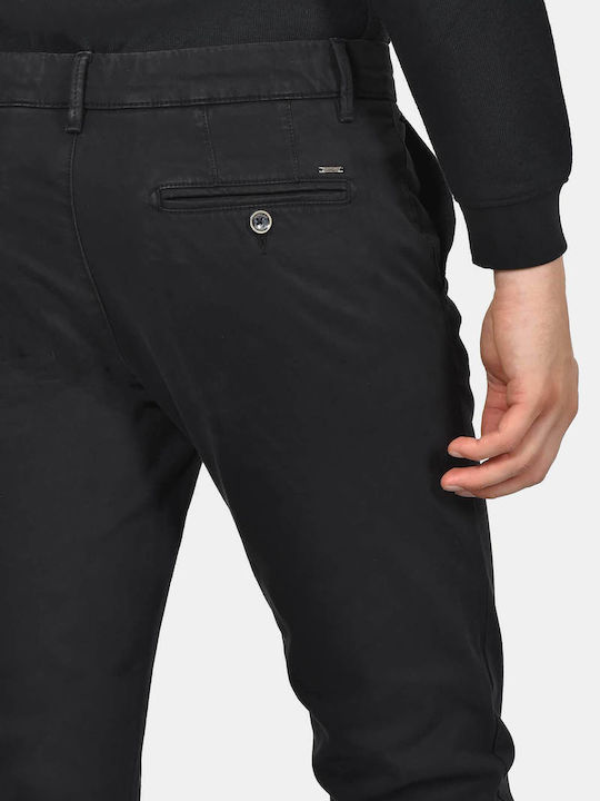 Men's Trousers Chinos Elastic Slim Fit Black