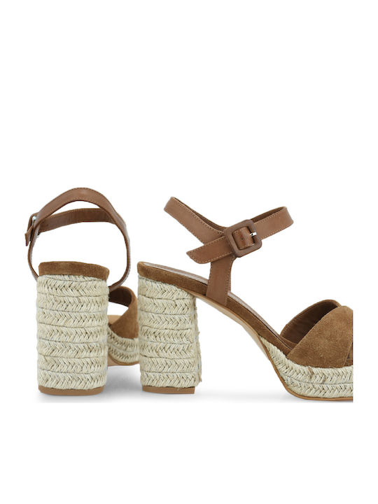 Suede Sandals Tabac Brown