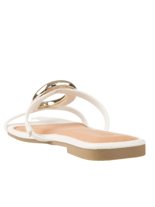 Women's Flat Sandals White