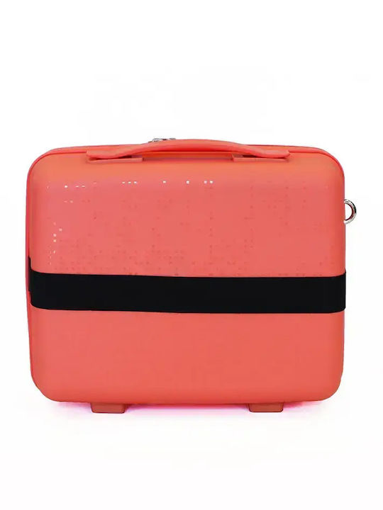 Amber Βαλίτσες Ταξιδιού Σκληρές Peachy Red με 4 Ρόδες Σετ 2τμχ