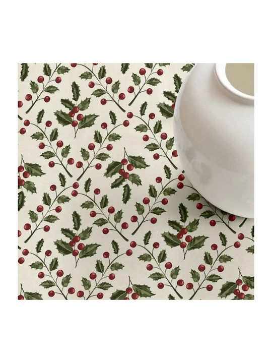 Phos & Gaia Christmas Tablecloth with Flowers & Branches