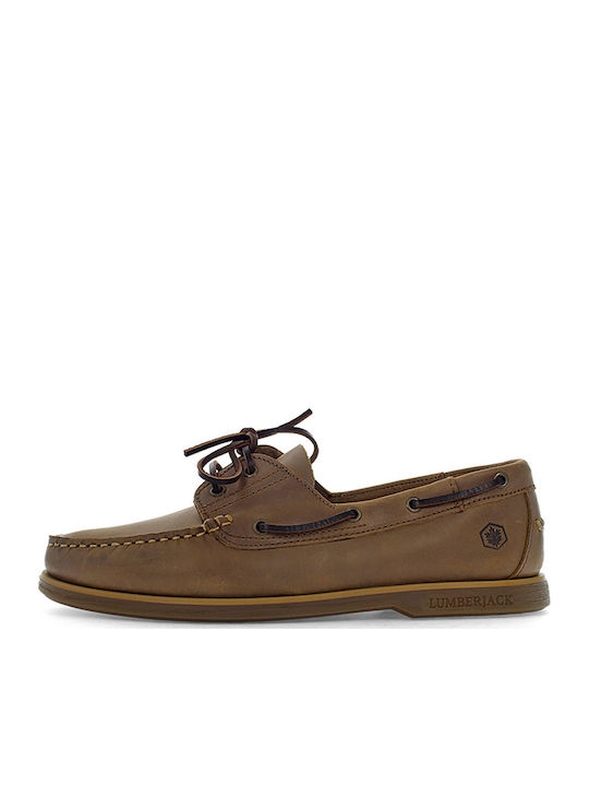 Navigator Leather Men's Moccasins in Brown Colour