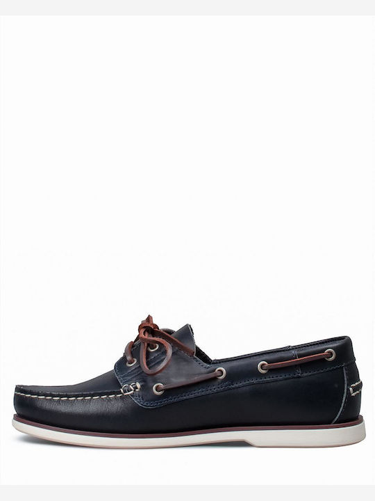 Δερμάτινα Ανδρικά Boat Shoes σε Μπλε Χρώμα