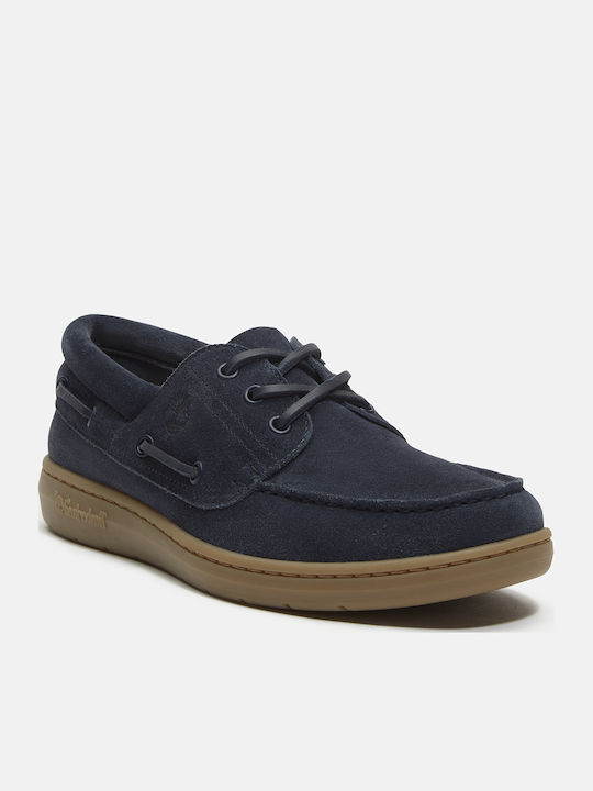 Timberland Boat Дамски Кожени Мъжки Мокасини в Син Цвят