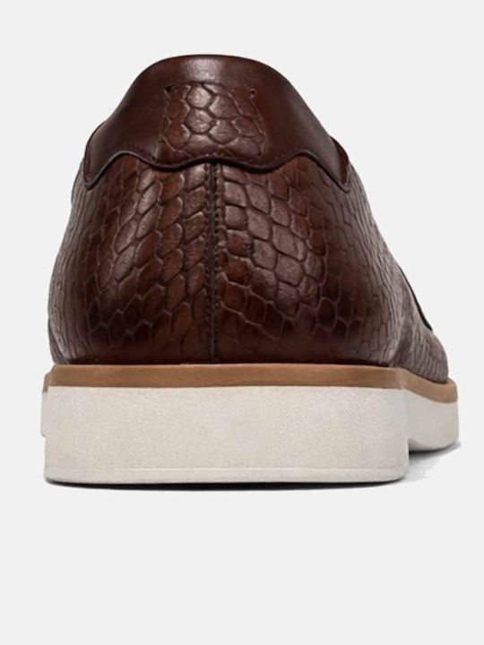 Δερμάτινα Ανδρικά Loafers σε Καφέ Χρώμα